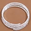 A simple and fashionable five-layer water diamond elastic arm chain for Valentine's Day and New Year's gift, suitable as a wedding bridesmaid bracelet
