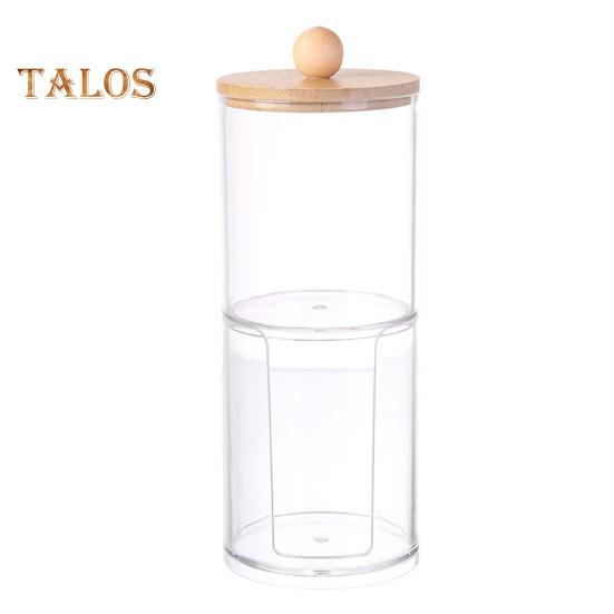 

Коробка для хранения ватных палочек, органайзер с крышкой, прозрачный дизайн, многоцелевой контейнер для хранения ватных шариков и нити D