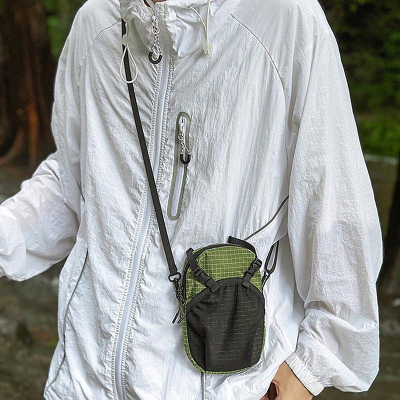 1Pc Water Bottle Holder Bag Phone Pocket And Quick-Adjust Strap Waterproof 420D Nylon For Cycling Hiking Camping Essentials