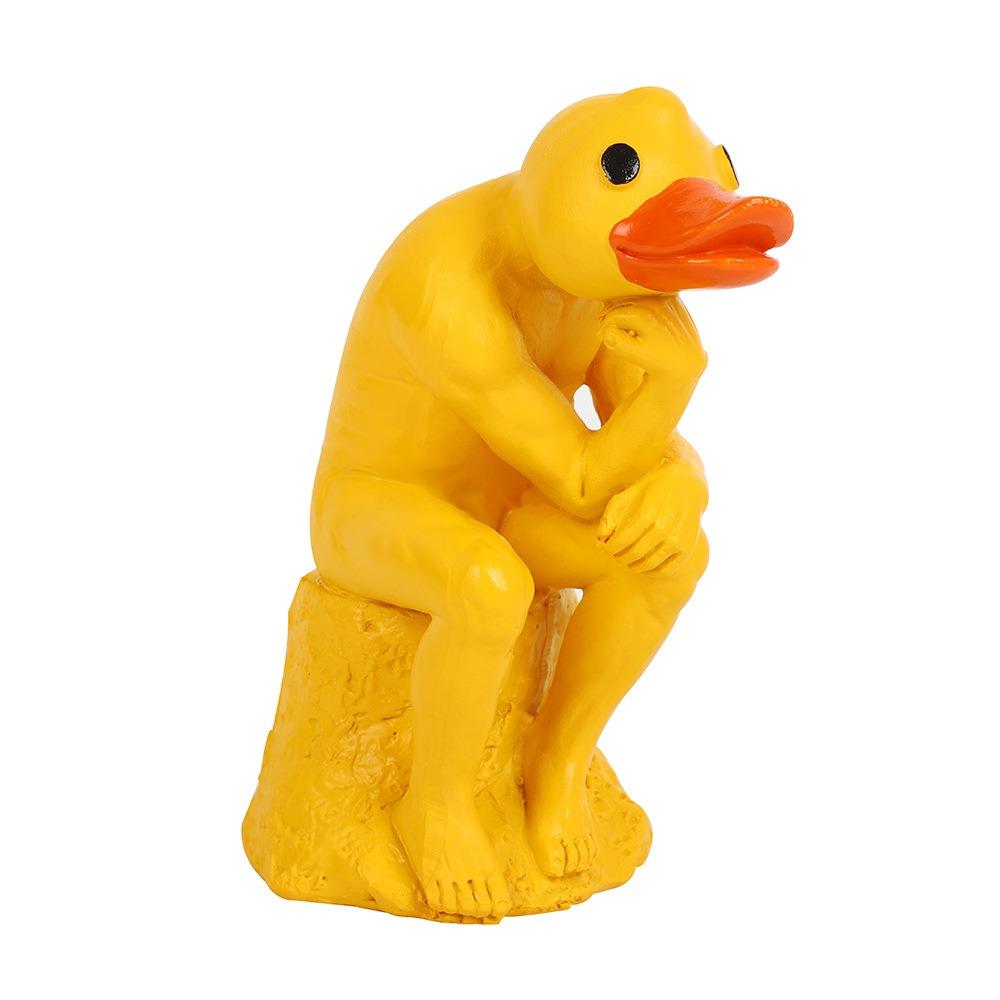 Model Thinking Duck Statue Sensory Toy Funny Animal Decorations  Children Toys