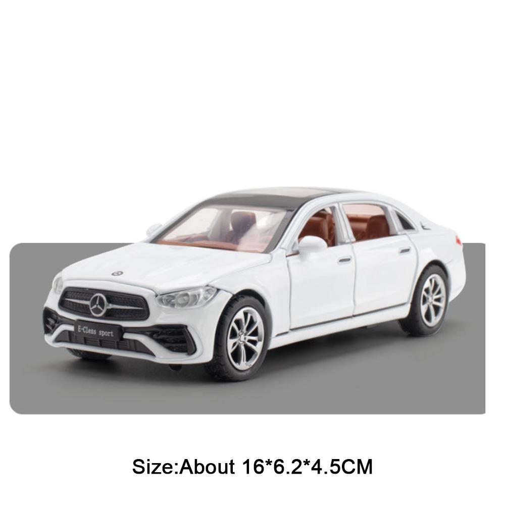 1:32 C260l E300l Alloy Diecast Model Toy Car 6 Doors Opened Sound Light Pull Back Rubber Tires Miniature Vehice For Kids Present
