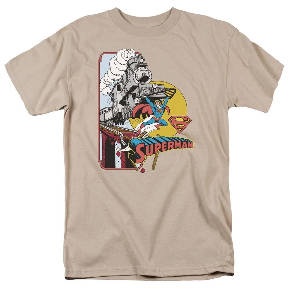 SUPERMAN OFF THE RAILS Licensed Adult Men s Graphic Tee Shirt SM-3XL XL