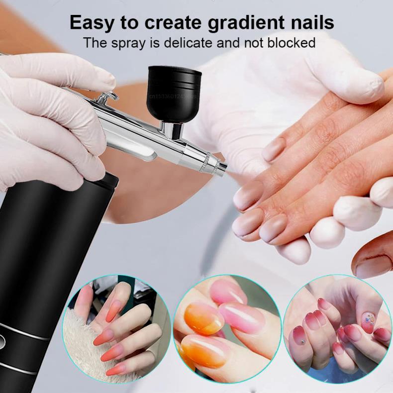 German Portable Rechargeable Airbrush Spray Gun for Model Coloring, Nail Art, and Hydration