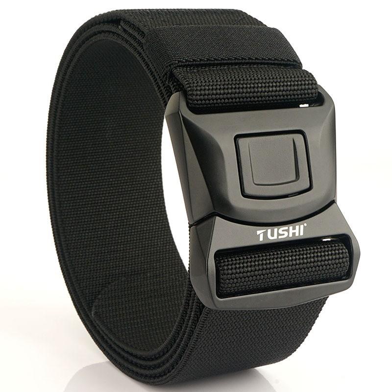 

Alloy Buckle Training Elastic Nylon Belt Outdoor Commuting Tool Quick-release 125cm чёрный