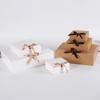 1/5Pcs Square Gift Box With Decorative Bow Ribbons Party Weddings Birthday Cardboard Box Diy Present Package Gift Boxes Decor
