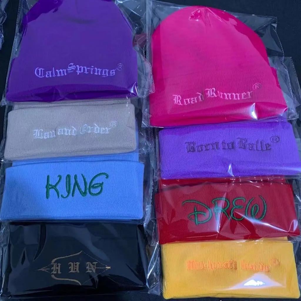 Personalized Custom Beanies Hats with Embroidery Text Logo for Men Women Warm Winter Knitted Cuff Beanie Cap Dropshipping