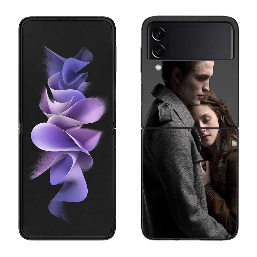

Twilight Saga Phone Case For Samsung Z Flip 7 6 5G Galaxy Z Flip 5 4 3 Black Hard Cell Cover Luxury PC Shell Coque Samsung Z Flip 3 5G