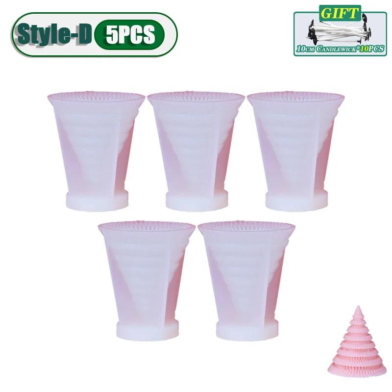 1-20PCS Christmas Tree Silicone Candle Mold Diy Plaster Aromatherapy Candle Mold Handmade Soap Mold Christmas Decoration