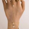 Vintage Zirkon Kristall Armband für Damen Mode Doppellagige Kette Herzförmiges Handkettchen Armband Party Schmuck Geschenke