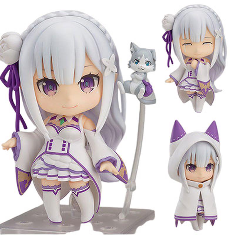 Met betrekking tot:Zero Emilia 751 Q Versie Nendoroid Beweegbare Anime Figuur Met Gezichtswissel Speelgoed Schattige Pop Verzamelobject Bureau Decoratie Cadeaus