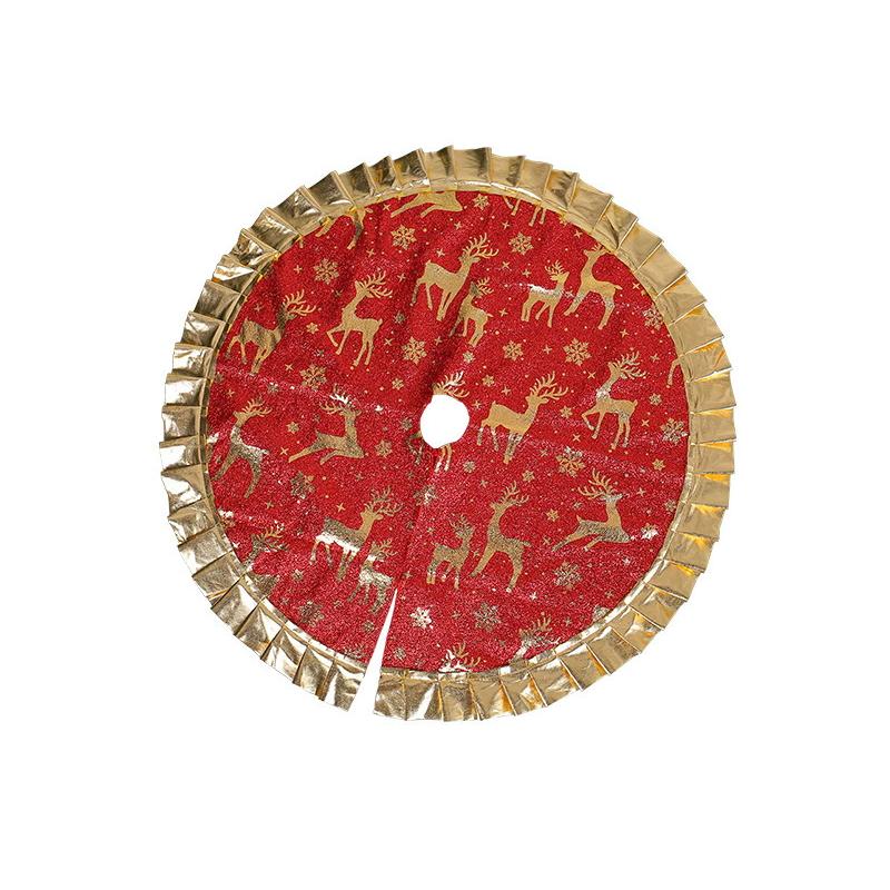 

WTEMPO Юбка для рождественской елки с принтом, юбка для рождественской елки, зимний коврик для рождественской елки для дома, вечеринки, праздника, украшения для помещений и улицы 1pc золотой