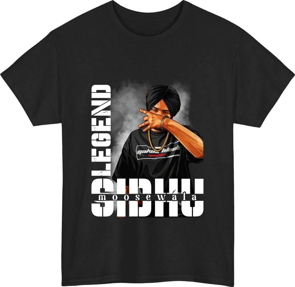 

Sidhu Moosewala Legend T-Shirt Punjabi Rapper Hip Hop Tribute Gift Unisex Top 4XL