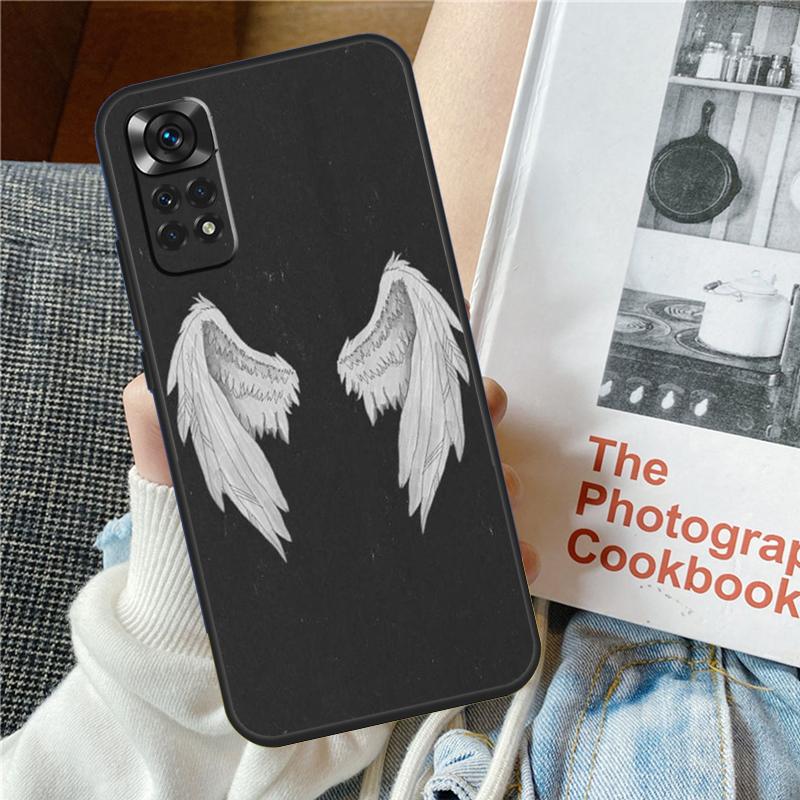 Fantasy Angel Girl Wings Phone Case For Redmi Note 12 11 10 9 8 Pro 8T 9S 10S 11S 12S 9A 10A 9C 10C 12C 13C Cover
