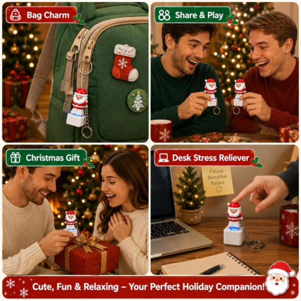 Rechargeable Keychain with Sound and Light for Christmas Stocking Stuffer