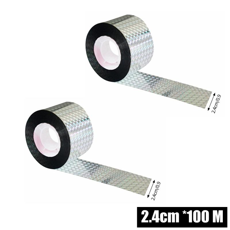 50/80/100M Bird Repellent Reflective Tape Pigeons Drive Away Ribbon Anti Bird Laser Flash Tape Garden Orchard Roof Bird-Proof
