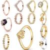 European New 925 Silver, Heart-Shaped, Floral Ring Suitable For Exquisite High-Quality Jewelry For Women At Wedding Parties