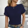 Breathable Comfortable Women's Round Neck Short Sleeve Casual T-Shirt for Spring and Summer