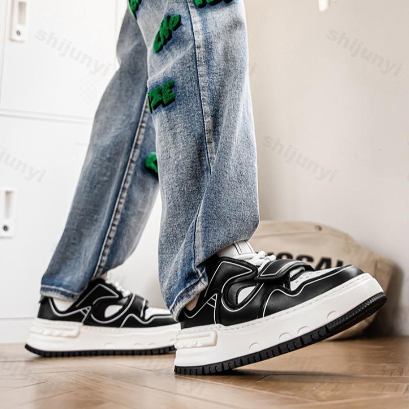 Fashion Thick Soled Casual Fashion Versatile Punk Shoes for Men 2925 Autumn Niche Design Comfortable Low Top Non Slip Platform sneakers