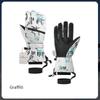 Men Women's Waterproof Winter Ski Gloves Windproof Snowboarding Gloves with Thinsulate Lining for Cold Weather Sports