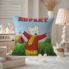 Anime RRupert BBear Cushion Cover Antidustmite Pillowcase Invisible zipper silky short plush Sofa cushion cover