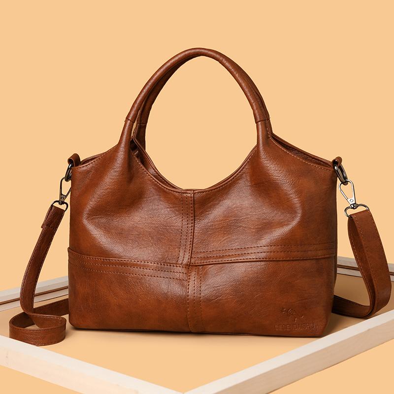 Fashion Vintage Leather Handbag with Top Handle Shoulder Bag Womens Vintage Crossbody Bag Work Shopping and Meeting Friends Ladies' Holiday Gifts