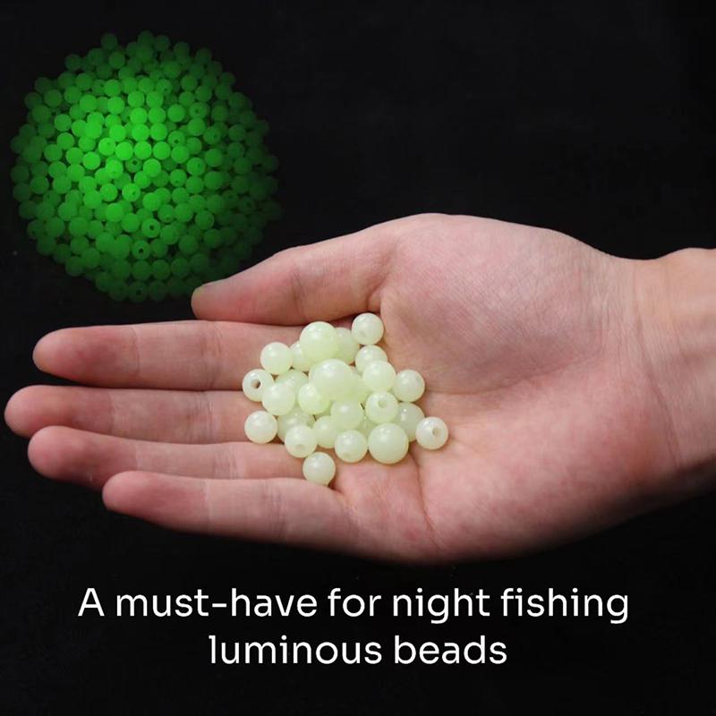 Luminous Fishing Beads Tube 170Pcs/Set Hard Rubber Rig Tube Sleeve Accessories Floating Glow Fishing Beads Fishing Fishing Tools