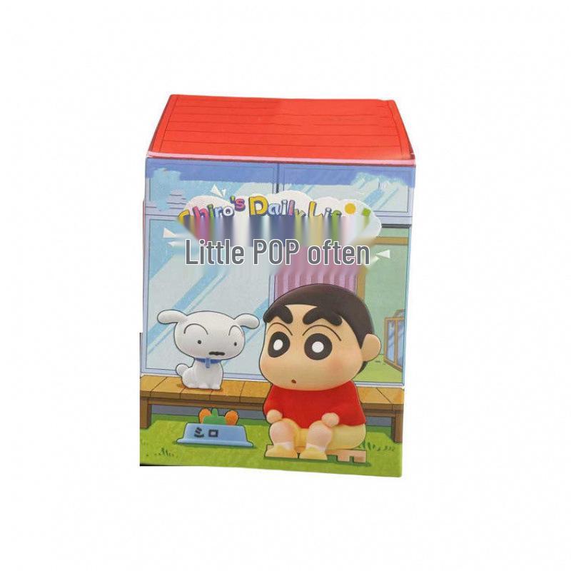 Crayon Shin-chan: Shiro's Life Blind Box Figurine - Trendy Toy Doll & Desktop Ornament Gift