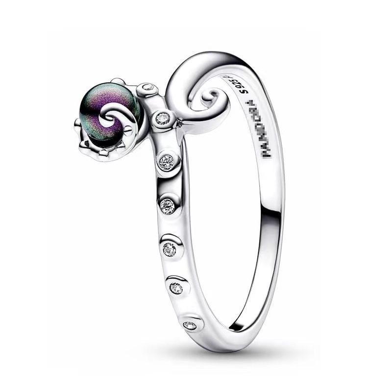 Anillo en forma de V 2026 Love Plata S925 Anillo de Concha, Flor de Cinco Pétalos con Diamantes, Anillo de Estrella de Epoxi.