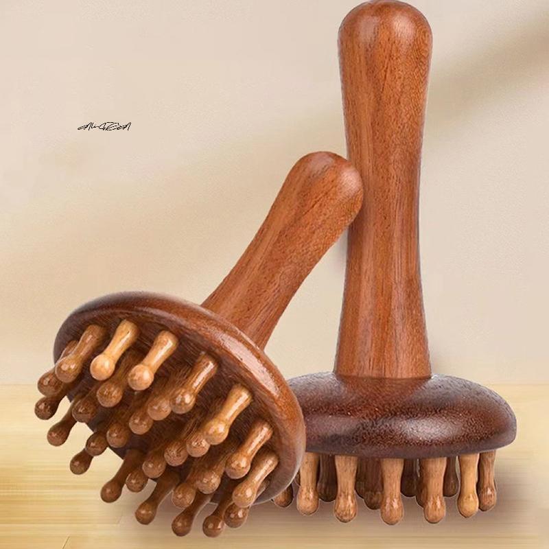Wooden Mushroom Manual Massage Tool Gua Sha Full Body Use Muscle Tension Relief Local Fat Massager for Relaxation