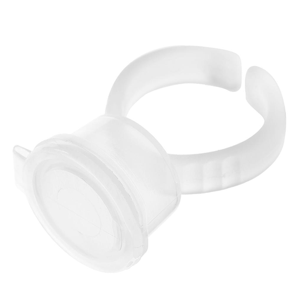 100pcs Tattoo Ink Ring Eyelash Extend Pigment Ink Holder Container Cup Cap with Lid Tattoo Kit