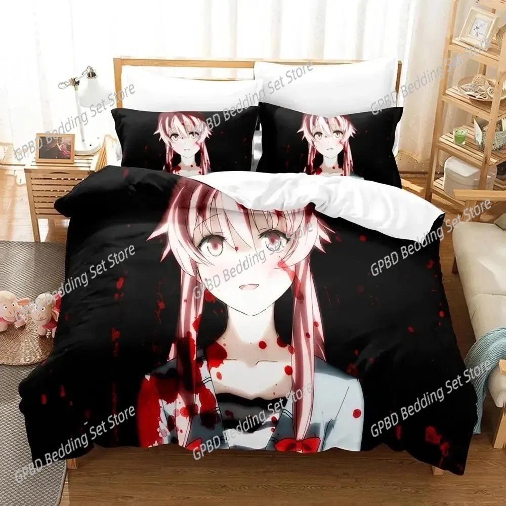 Comforter Anime Future Diary Yuno Gasai Bedding Set Bedroom Soft Modern S Comefortable And