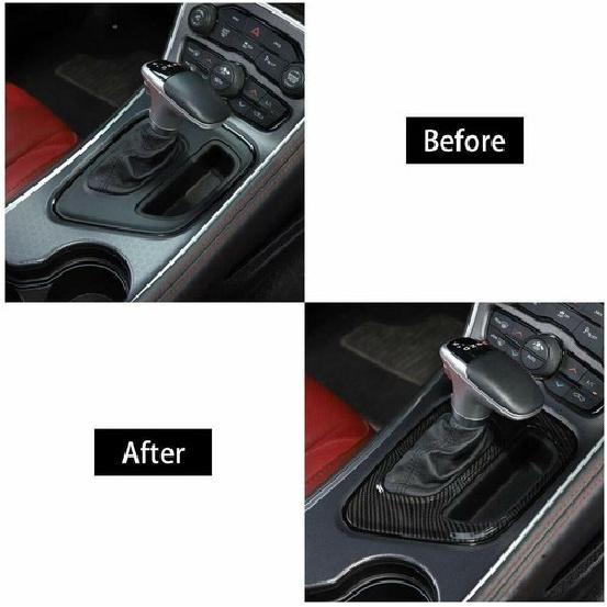 Car Gear Shift Panel Covers Decoration Trim Accessories for Dodge Challenger 15+