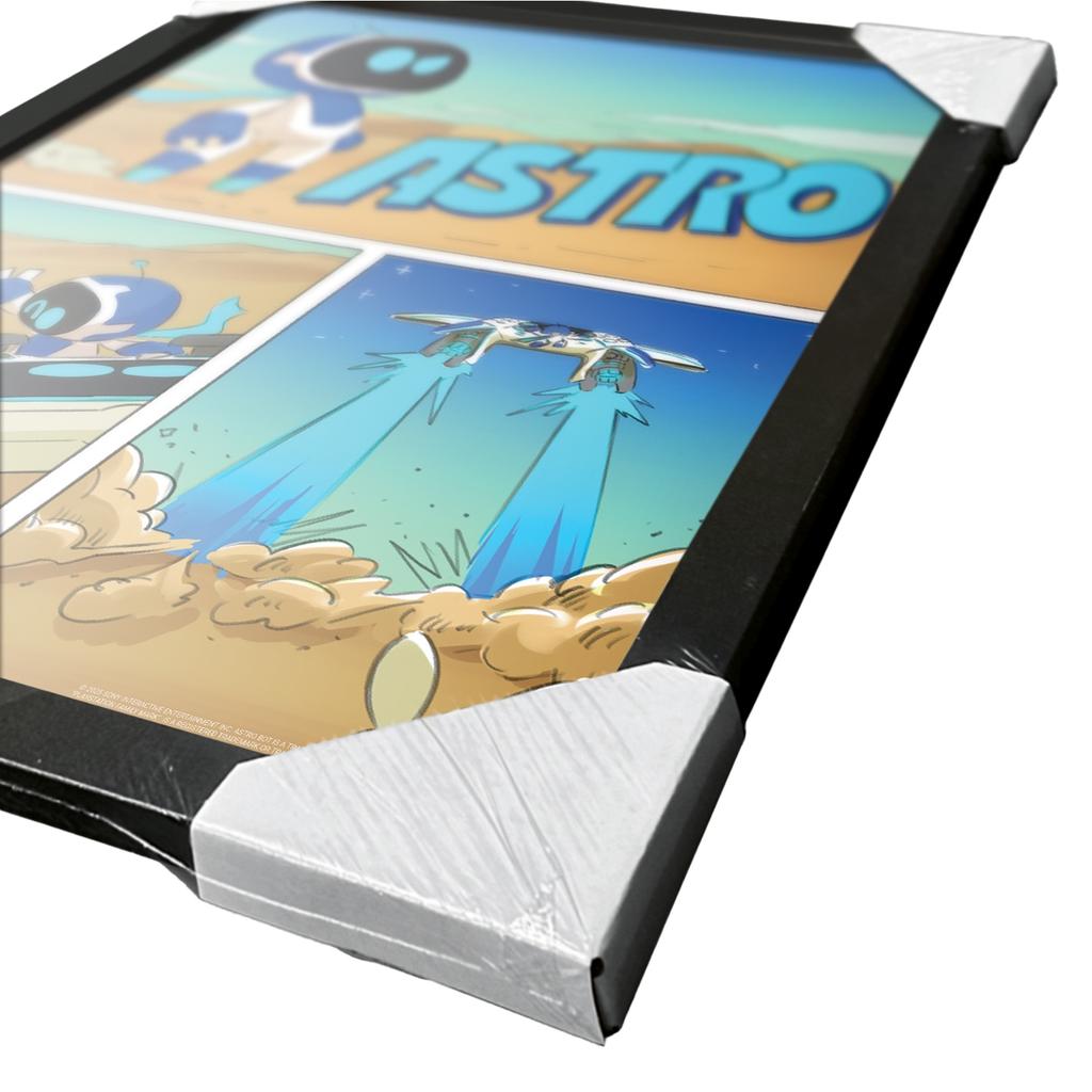 Astro Bot Comic Strip Framed Poster