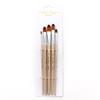 5pcs Filbert Tip Paint Brushes Set Nylon Hair Wooden Handle Artists Paintbrushes for Children Adults Beginners for Acrylic Oil Watercolor Gouache Nail