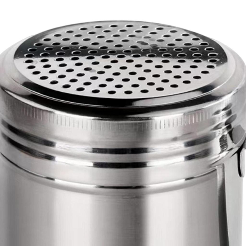 Stainless Steel Flour Sifter Sugar Shaker with Handle Lightweight Practical Chocolate Shaker for Bakery Home BBQ Party Flour
