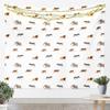 Buntes Lebensbaum-Wandteppich Bunter Baum Ästhetische Wandbehang-Decke Herbst Schmetterling Wandkunst für Wohnzimmer Schlafzimmer