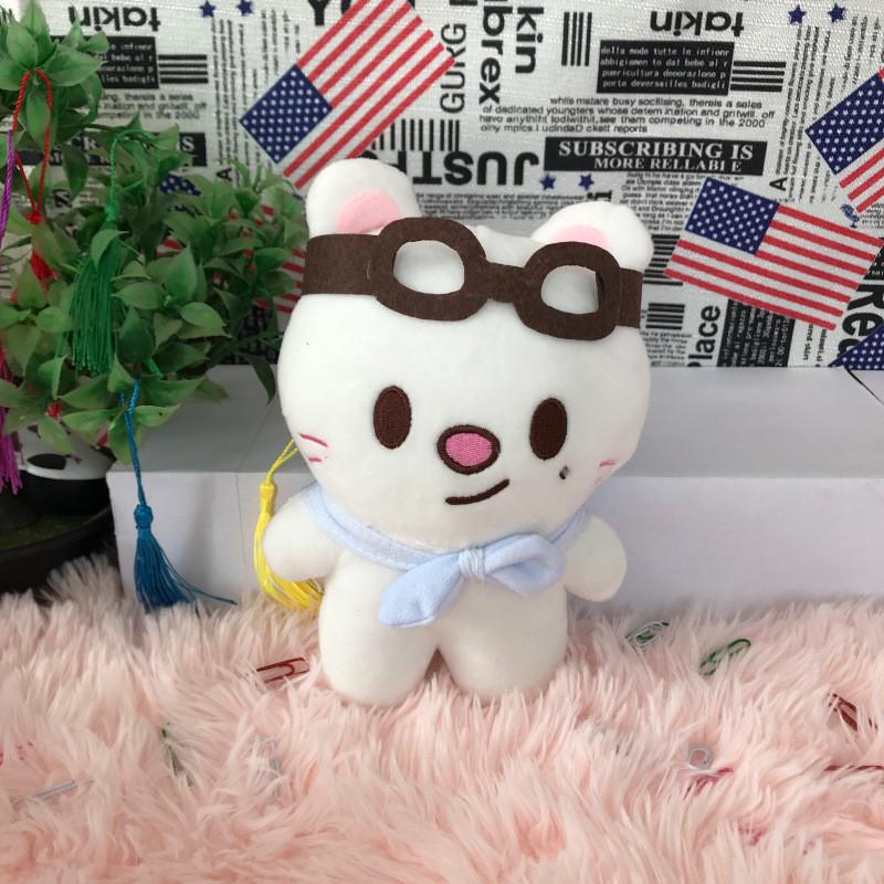 Skzoo Leeknow Hyunjin Cartoon Plüschtier für Kinder Kristall Ultraweich Kaninchen Design Anpassbares Bild 20cm Höhe