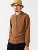 Beams Plus Knit Polo Size 38120004103 Men's 9-Gauge Shirt, Brown, M,