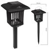 Lampe insecticide maclean solar led uv - piège à moustiques - 2w - noir