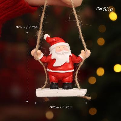 Weihnachtsmann Weihnachts-Hängedekoration Nordischer Stil Eisenmaterial Weihnachtsbaum-Anhänger Exquisites Kreatives Weihnachtsornament
