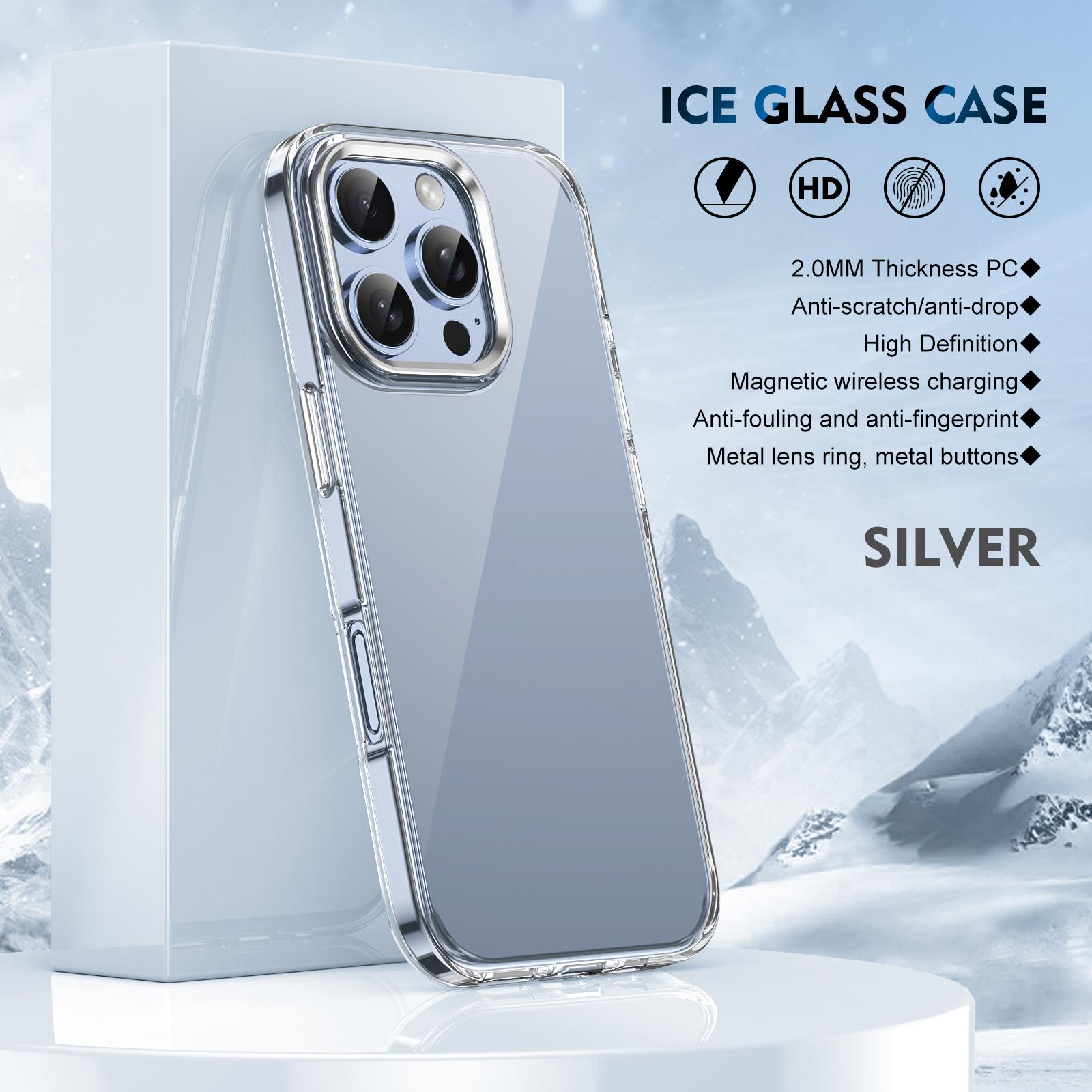 

Прозорий чохол для ПК для iPhone 16 15 14 Plus 13 Pro Max 12 Pro Max прозорий чохол для телефону iPhone 16 Plus срібний