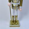 Merry Christmas Decorations Nutcracker Figurine Wooden Soldier King Puppet Ornament for Indoor Winter Table Centerpiece