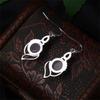Wedding Jewelry Hook Multi-Gemstone Ear Stud Moonstone Earrings Opal Stone Garnet Ruby Chalcedony