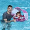 Thickened Double-Layer Baby Swim Ring with Sun Protection - Lie-On Design for Outdoor Use