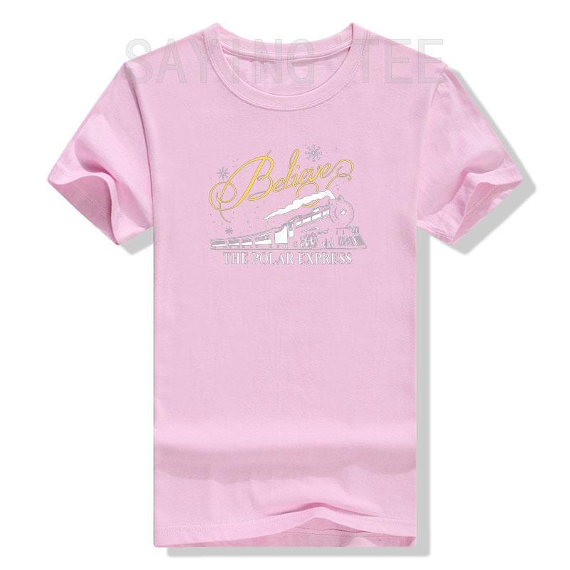 The Polar Express Believe Christmas Family Matching Pajamas TShirt Sayings Quote Graphic Tee Tops Xmas Party Holiday Clothes