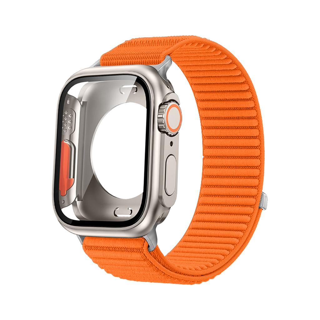 Armband+Hülle Für Apple Watch S11 10 9 8 7 6 5 4 Nylon Sportband Glas+Vollständige Abdeckung Bumper Für Iwatch 46 45 44 40 41mm Armband