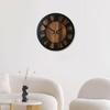 Round Wall Clock Decoration Silent Lightweight Gifts Wood Ornament Hanging for Study Bathroom