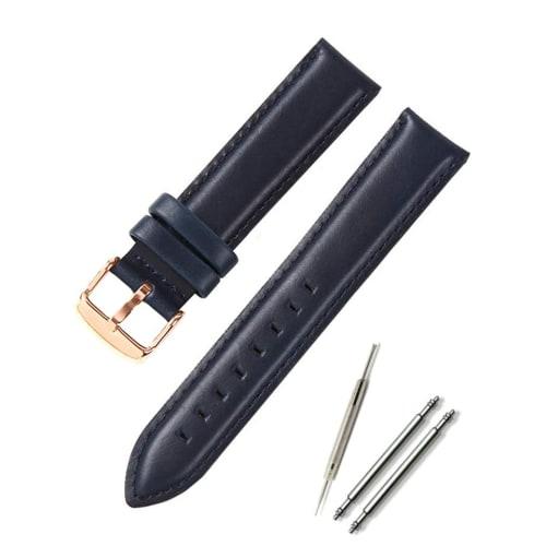 

Calme Ремешок для часов из натуральной кожи, Совместимый с серией DW, Ремешок из телячьей кожи, от 14 мм до 20 мм, Инструкции по замене в комплекте (18 мм, Темно-синий с розовым