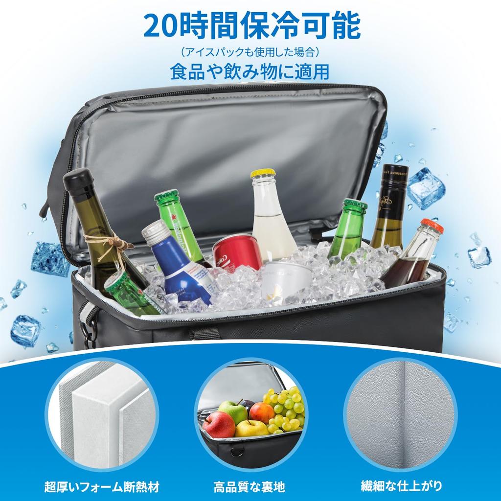 MOON LENCE Insulated Backpack Cooler Bag 22L Large Capacity Waterproof Thermal Insulated Bag Cooler Box Rucksack Soft High Performance Cooling Cherry