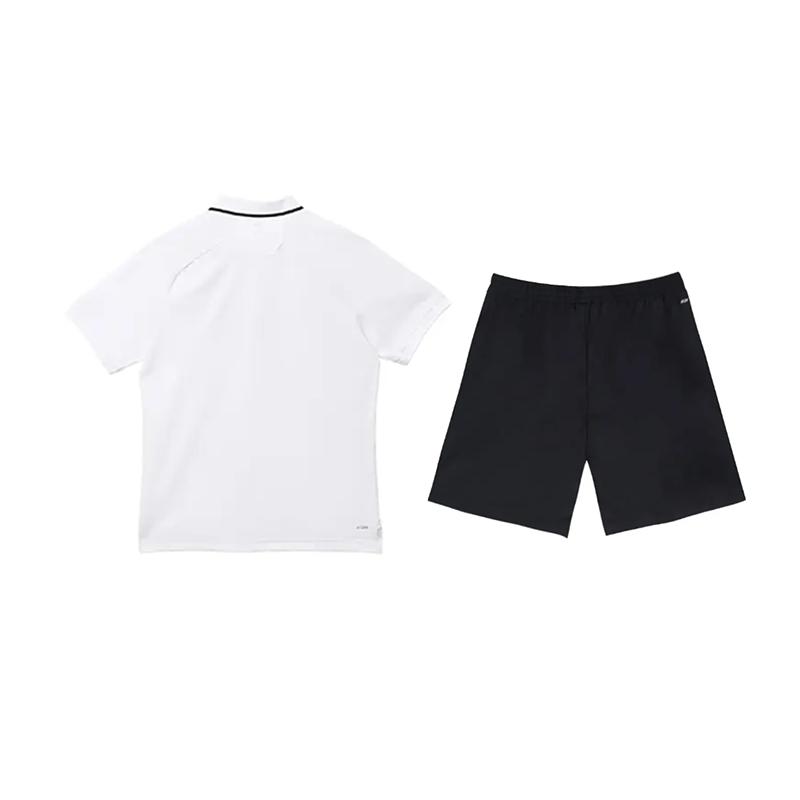 Li Ning Logo Print Simple Fashion Quick-Dry Comfortable Versatile Short Sleeve Polo Shirt Casual Sports Set Unisex Polo Shirt YPLV051-1+YKSV147-2
